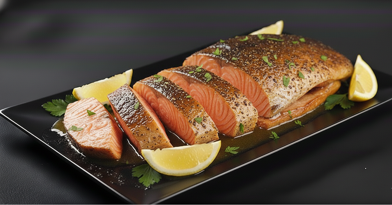 Cajun Baked Salmon Fillet Tray