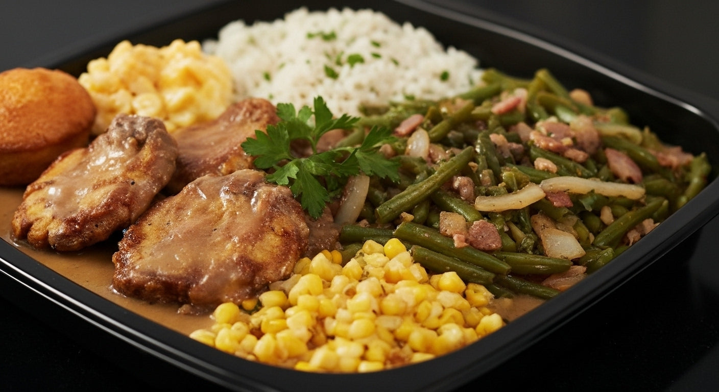 Smothered Pork Chops Plate